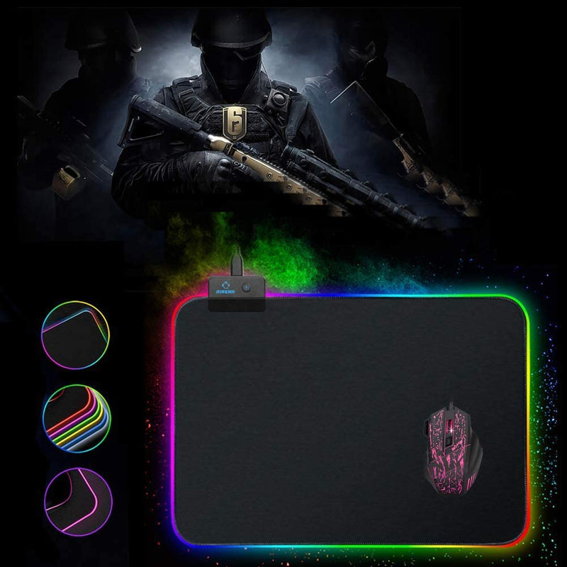 NANWAD-RuoCherg RGB Tapis de Souris Gaming LED Lumineuse Tapis de