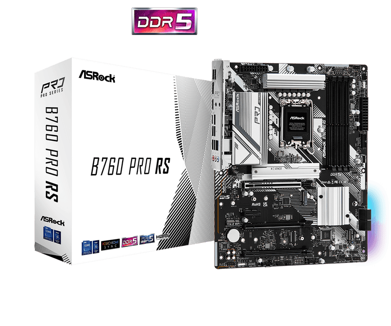 Trio i7 Plus - Carte Mère ASROCK B760 Pro RS + Intel Core i7-13700F + Refroidisseur Gamdias Boreas M1 RGB + 32Gb DDR5-4800Mhz