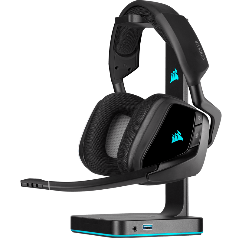 Casque d'Écoute Gaming Sans Fil Corsair VOID RGB Elite 7.1 Noir (PC/PS4) - KindInformatique.com