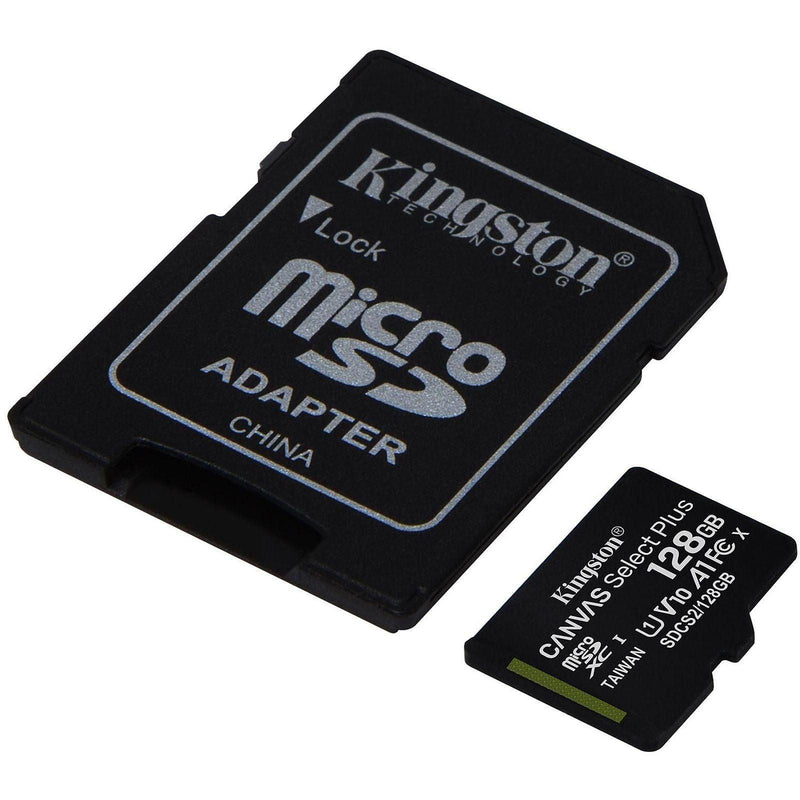 Carte microSDXC Kingston Canvas Select Plus 128Gb (avec adaptateur SD) - KindInformatique.com