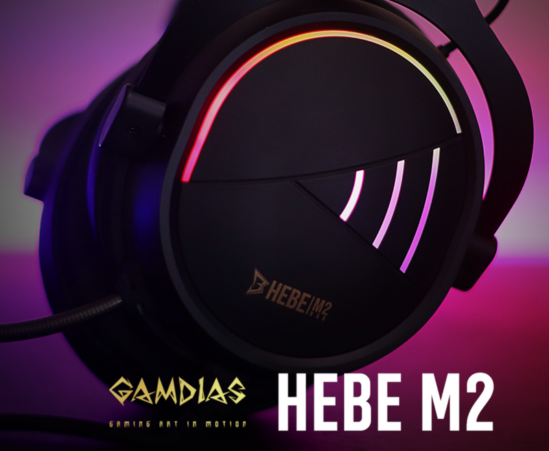 *LIQUIDATION* Casque d'Écoute Gaming USB Gamdias HEBE M2 7.1 RGB avec microphone