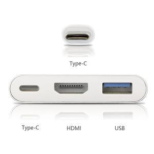 Adaptateur USB-C à HDMI + USB 3.0 + USB-C - KindInformatique.com